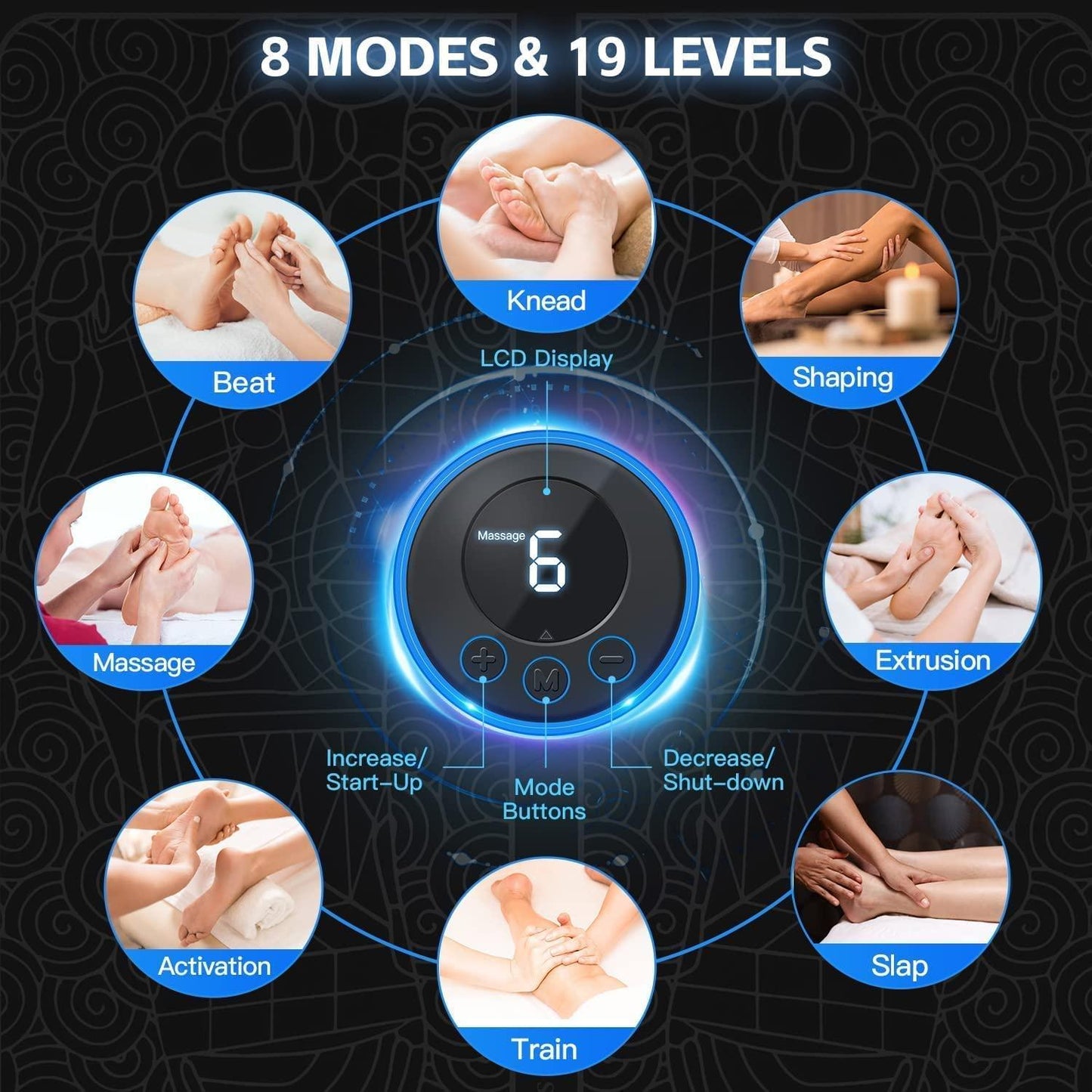 Foot Massage Pain Reliever - Wireless Electric EMS Massage Machine